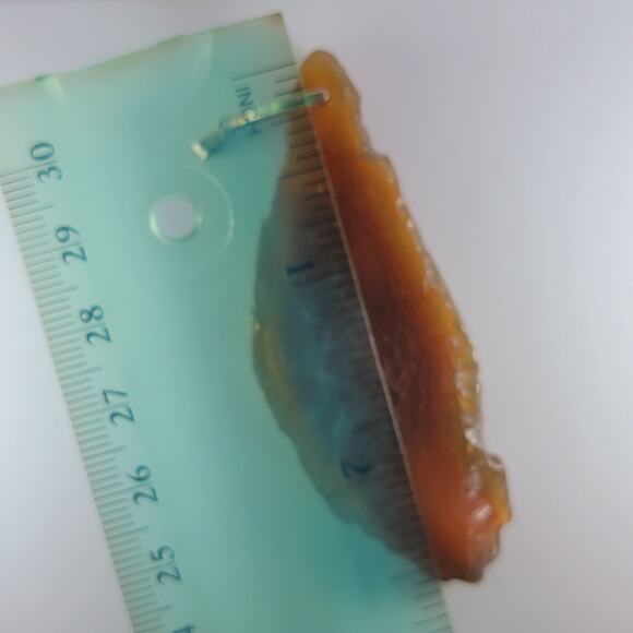 Carnelian Agate Pendant Sterling Silver 2.5" Slice Polished Natural Stone - Picture 6 of 10